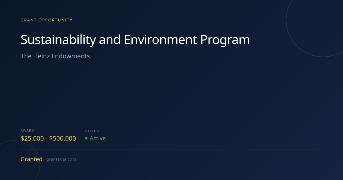 Sustainability and Environment Program (2026) | Granted AI
