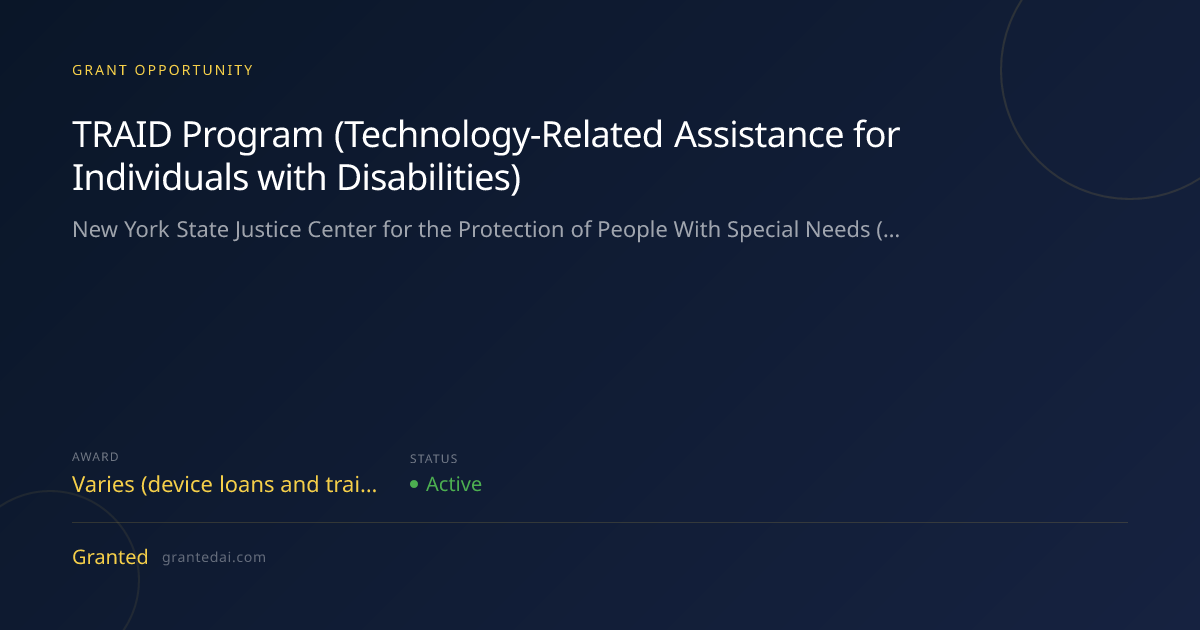 TRAID Program (Technology-Related Assistance for Individuals with ...