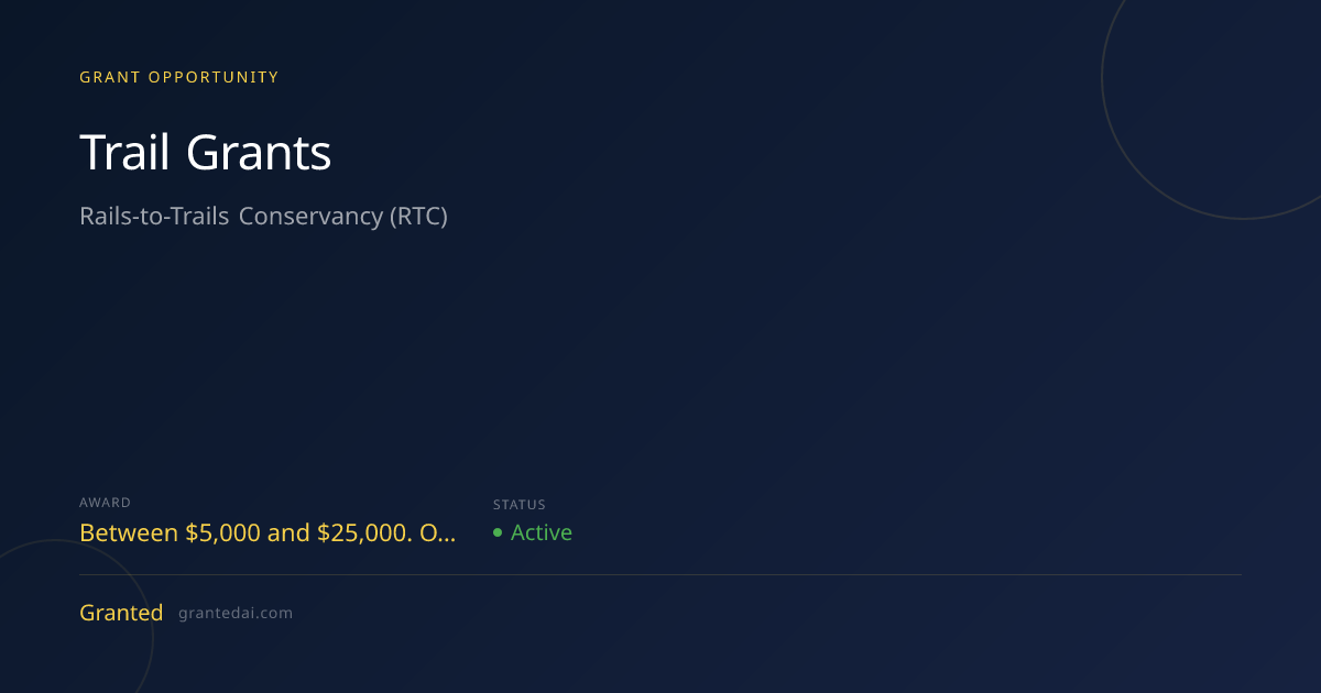 Trail Grants (2026) | Granted AI