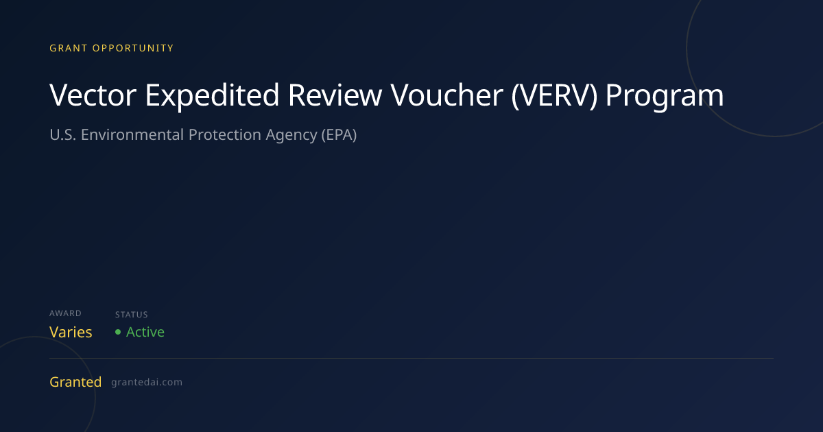 Vector Expedited Review Voucher (VERV) Program (2026) | Granted AI