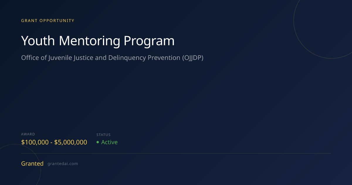 Youth Mentoring Program (2026) | Granted AI