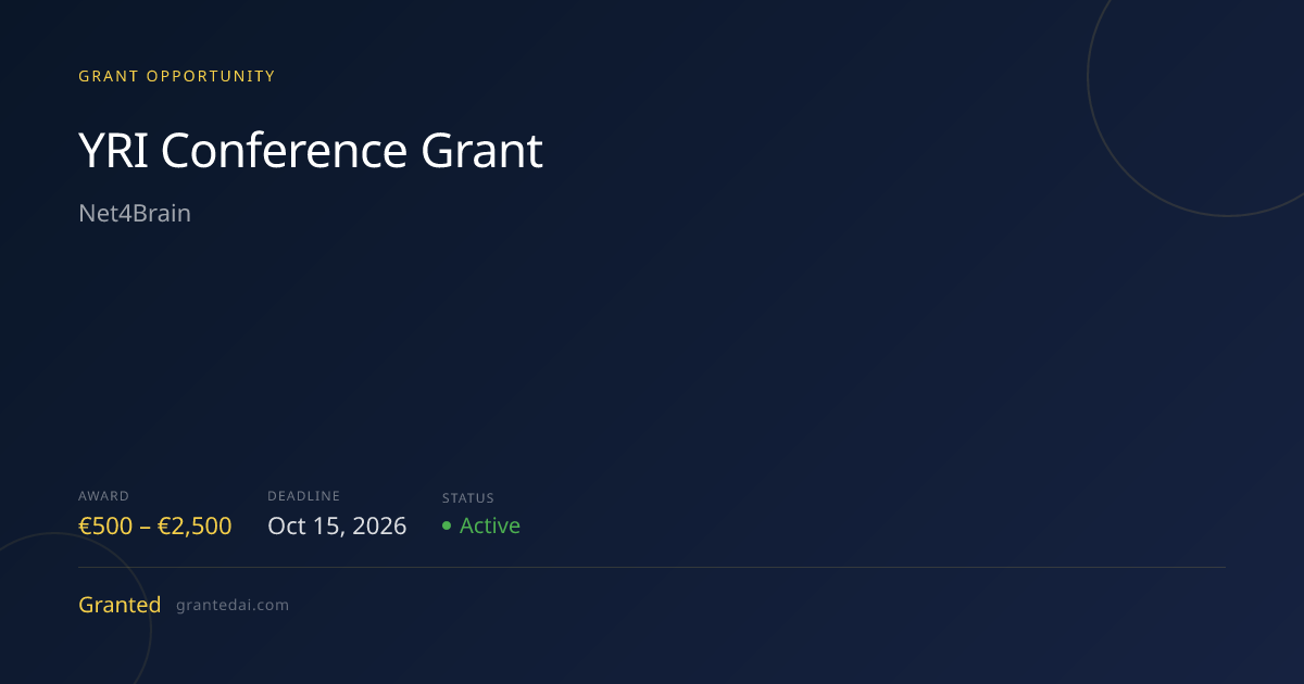 YRI Conference Grant (2026) | Granted AI